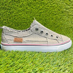Blowfish Malibu Play Womens Size 7 Gray Athletic Slip On Fashion Shoes Sneakers